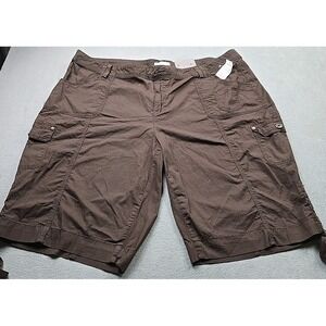 NWT Dressbarn Size 20W Brown Skimmer Shorts with Utility pocket